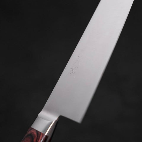 Santoku Molybdän, Poliert Westlicher Mahagoni Griff, 180mm-[Musashi]-[Japan-Küchenmesser]