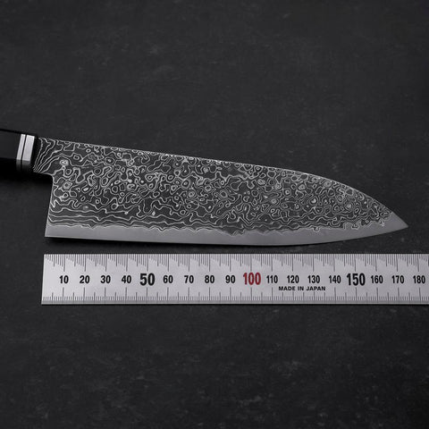 Santoku SG-2 Black Damascus Western Ebony Handle 180mm (7”)-[Musashi]-[Japan-Küchenmesser]