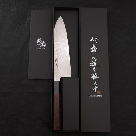 Santoku SG-2 Damascus Buffalo Wenge Handle 180mm-[Musashi]-[Japan-Küchenmesser]