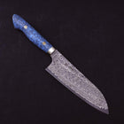 Santoku SG-2 Damast Blauer Türkis Griff 170mm-[Musashi]-[Japan-Küchenmesser]