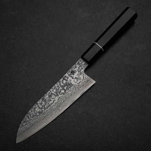 Santoku SG-2 Damast Ebenholz Griff 165mm-[Musashi]-[Japan-Küchenmesser]