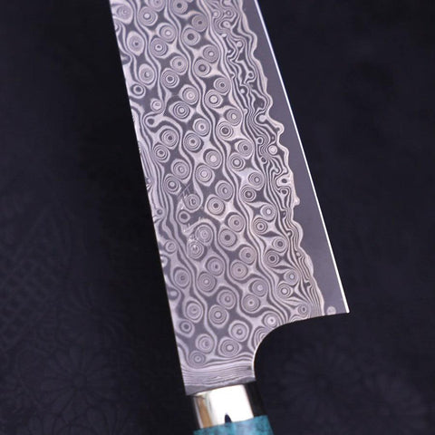 Santoku SG-2 Damast Grüner Türkis Griff 170mm-[Musashi]-[Japan-Küchenmesser]