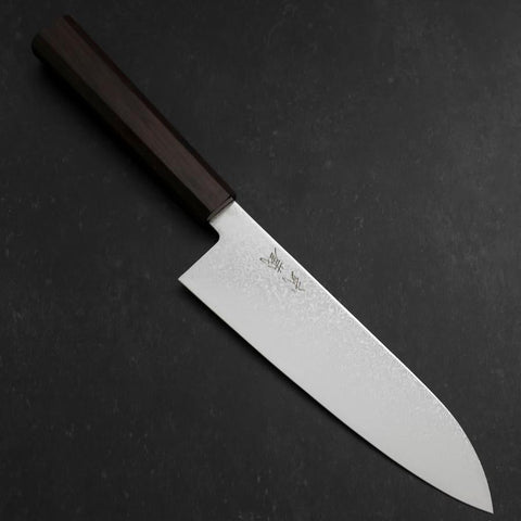 Santoku SG-2 Nickel Damascus Ebony Handle 180mm (7”)-[Musashi]-[Japan-Küchenmesser]