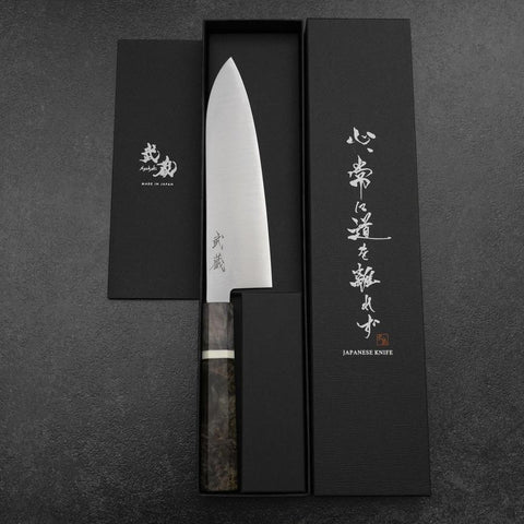 Santoku SG-2 Poliert Ahornholz Griff 180mm-[Musashi]-[Japan-Küchenmesser]