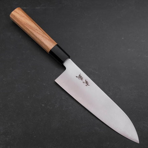 Santoku SG-2 Poliert Büffelhorn und Zelkove Griff 180mm-[Musashi]-[Japan-Küchenmesser]