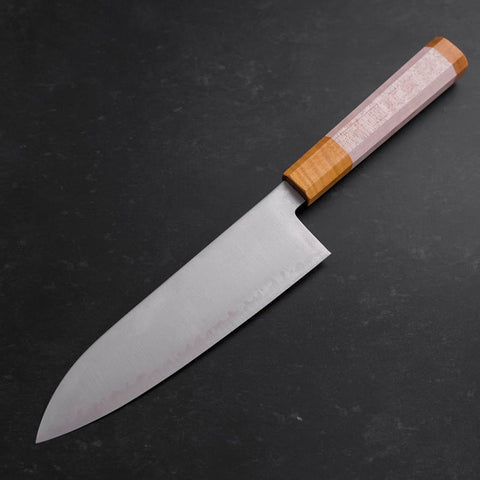 Santoku SG-2 Poliert Gelber Ahornholz Griff 180mm-[Musashi]-[Japan-Küchenmesser]