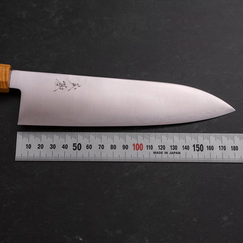 Santoku SG-2 Poliert Gelber Ahornholz Griff 180mm-[Musashi]-[Japan-Küchenmesser]
