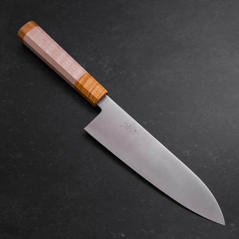 Santoku SG-2 Poliert Gelber Ahornholz Griff 180mm-[Musashi]-[Japan-Küchenmesser]