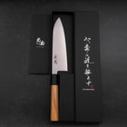 Santoku SG-2 Polished Buffalo Zelkova Handle 180mm (7”)-[Musashi]-[Japanese-Kitchen-Knives]