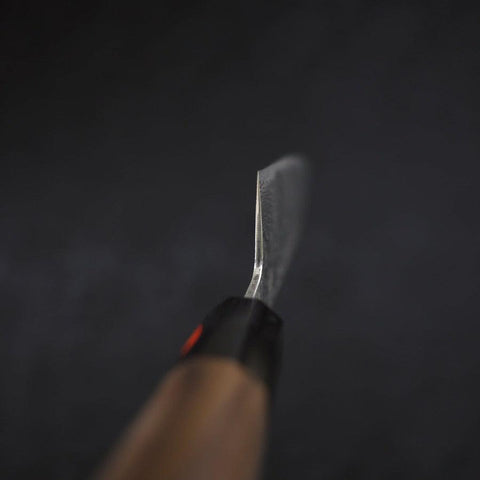 Santoku SG-2 Schwarzer Damast Büffelhorn und Walnussholz Griff 165mm-[Musashi]-[Japan-Küchenmesser]