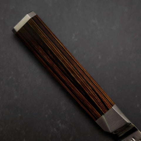 Santoku SG-2 Tsuchime Damast Oktogonaler Mahagoni Griff 180mm-[Musashi]-[Japan-Küchenmesser]