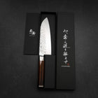 Santoku SG-2 Tsuchime Damast Oktogonaler Mahagoni Griff 180mm-[Musashi]-[Japan-Küchenmesser]
