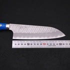 Santoku SG-2 Tsuchime Turquoise Blue Handle 170mm-[Musashi]-[Japan-Küchenmesser]