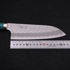 Santoku SG-2 Tsuchime Turquoise Green Handle 170mm-[Musashi]-[Japan-Küchenmesser]