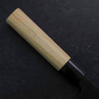 Santoku SK-Stahl Kurouchi Magnolienholz Griff 165mm-[Musashi]-[Japan-Küchenmesser]
