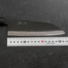 Santoku SK-Stahl Kurouchi Magnolienholz Griff 165mm-[Musashi]-[Japan-Küchenmesser]