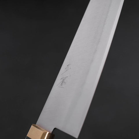 Santoku SK-Stahl Poliert Westlicher Griff aus Kirsche in Schwarz 165mm-[Musashi]-[Japan-Küchenmesser]