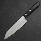 Santoku SK Steel Poliert Westlicher Schwarzer Griff 135mm-[Musashi]-[Japan-Küchenmesser]