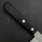 Santoku SK Steel Poliert Westlicher Schwarzer Griff 135mm-[Musashi]-[Japan-Küchenmesser]