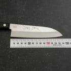 Santoku SK Steel Poliert Westlicher Schwarzer Griff 135mm-[Musashi]-[Japan-Küchenmesser]