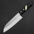 Santoku SKD12 Poliert Schwarzer Westlicher Griff 140mm-[Musashi]-[Japan-Küchenmesser]