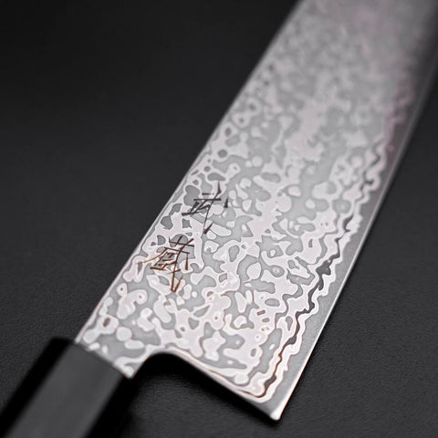 Santoku SLD Black Damascus Ebony Handle 170mm (6.7”)-[Musashi]-[Japan-Küchenmesser]