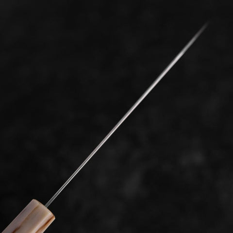 Santoku SLD Kagami Dunkelrosa-Rosa Büffelhorn und Ahornholz Griff 170mm-[Musashi]-[Japan-Küchenmesser]