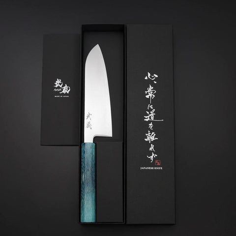Santoku SLD Kagami Korallenstrand-Optik Griff 170mm-[Musashi]-[Japan-Küchenmesser]