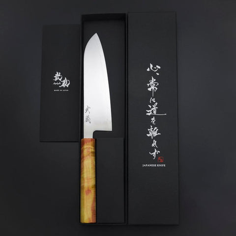 Santoku SLD Kagami Sonnenuntergangs-Optik Griff 170mm-[Musashi]-[Japan-Küchenmesser]