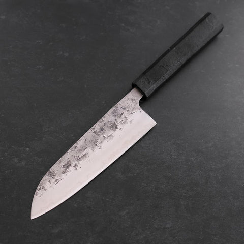 Santoku SLD Nashiji Washi Black Ishime Handle 165mm (6.5”)-[Musashi]-[Japan-Küchenmesser]