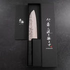 Santoku SLD Nashiji Washi Black Ishime Handle 165mm (6.5”)-[Musashi]-[Japan-Küchenmesser]