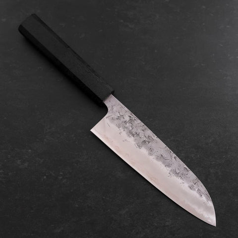 Santoku SLD Nashiji Washi Black Ishime Handle 165mm (6.5”)-[Musashi]-[Japan-Küchenmesser]