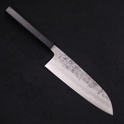 Santoku SLD Nashiji Washi Büffelhorn und Ebenholz Griff 165mm-[Musashi]-[Japan-Küchenmesser]