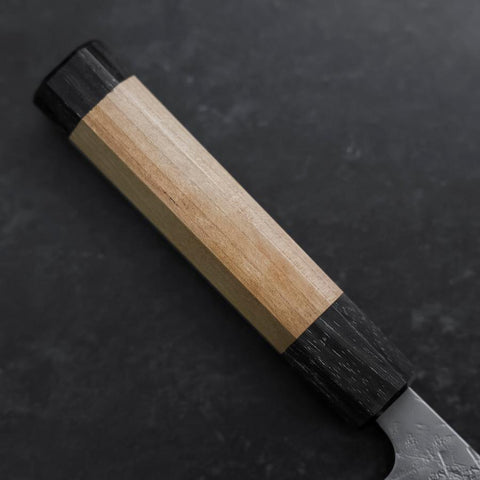 Santoku SLD Nashiji Washi Doppel-Kappe Kirschholz Griff 165mm-[Musashi]-[Japan-Küchenmesser]