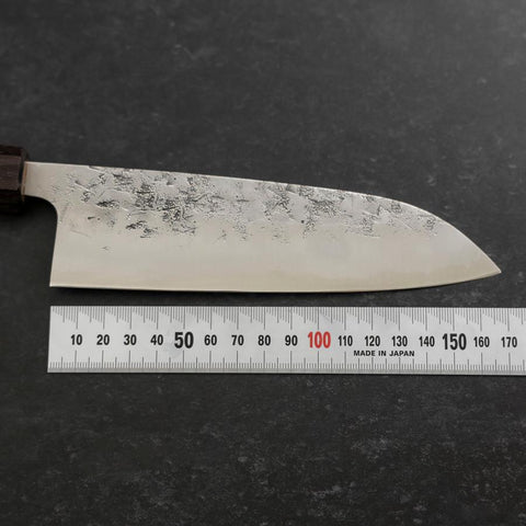 Santoku SLD Nashiji Washi Double Shitan Capped Cherry Handle 165mm (6.5”)-[Musashi]-[Japan-Küchenmesser]