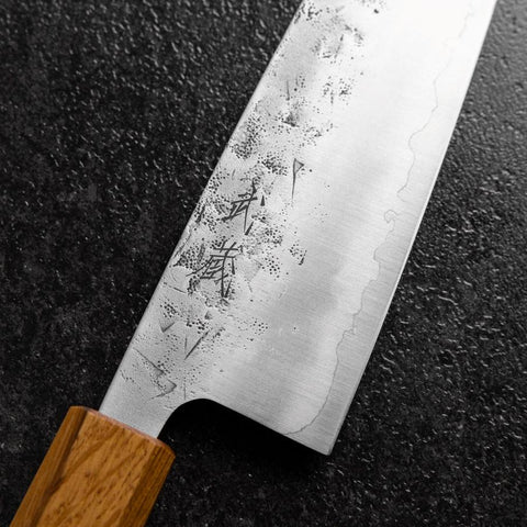Santoku SLD Nashiji Washi Eichenholz Griff 165mm-[Musashi]-[Japan-Küchenmesser]