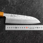 Santoku SLD Nashiji Washi Eichenholz Griff 165mm-[Musashi]-[Japan-Küchenmesser]