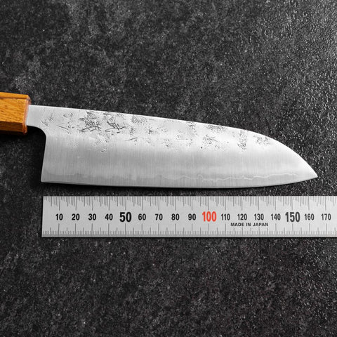 Santoku SLD Nashiji Washi Eichenholz Griff 165mm-[Musashi]-[Japan-Küchenmesser]