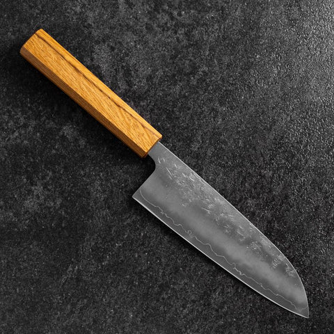 Santoku SLD Nashiji Washi Eichenholz Griff 165mm-[Musashi]-[Japan-Küchenmesser]