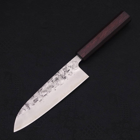 Santoku SLD Nashiji Washi Lila Urushi Griff 165mm-[Musashi]-[Japan-Küchenmesser]