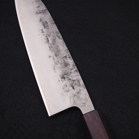 Santoku SLD Nashiji Washi Lila Urushi Griff 165mm-[Musashi]-[Japan-Küchenmesser]