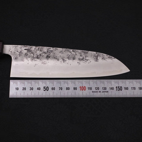 Santoku SLD Nashiji Washi Lila Urushi Griff 165mm-[Musashi]-[Japan-Küchenmesser]
