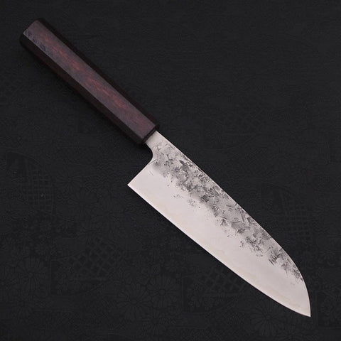 Santoku SLD Nashiji Washi Lila Urushi Griff 165mm-[Musashi]-[Japan-Küchenmesser]