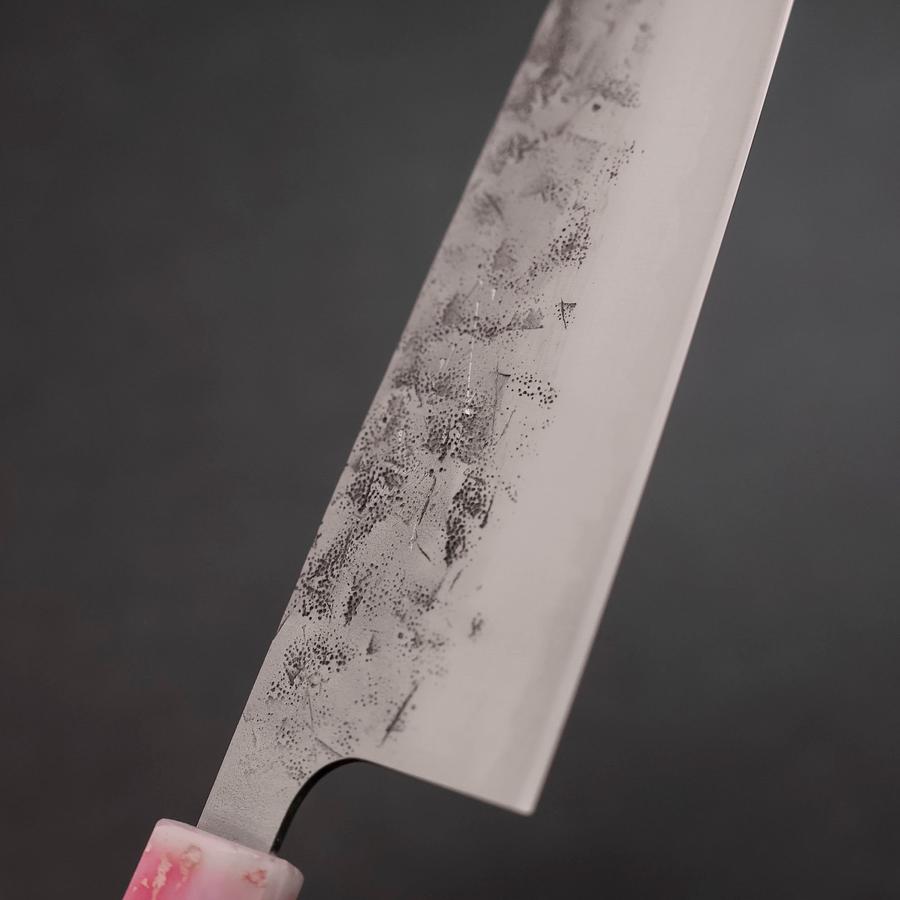 Santoku SLD Nashiji Washi Ozeanplastik Sakura Rose Gold Griff 165mm-[Musashi]-[Japan-Küchenmesser]