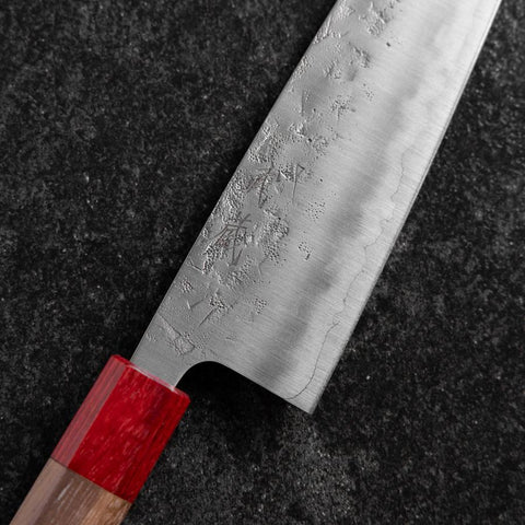 Santoku SLD Nashiji Washi Walnussholz Griff 165mm-[Musashi]-[Japan-Küchenmesser]
