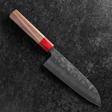Santoku SLD Nashiji Washi Walnussholz Griff 165mm-[Musashi]-[Japan-Küchenmesser]