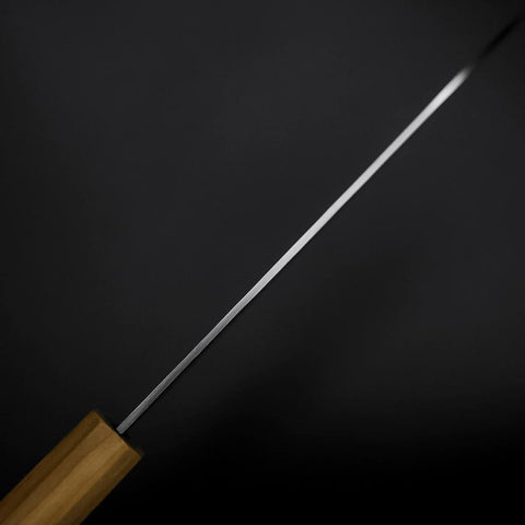 Santoku SLD Nickel Tsuchime Kolorierter Damast Olivenholz Griff 170mm Limited Edition-[Musashi]-[Japan-Küchenmesser]