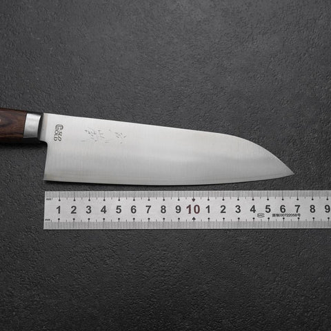 Santoku SLD Poliert Westlicher Mahagoni Griff 165mm-[Musashi]-[Japan-Küchenmesser]