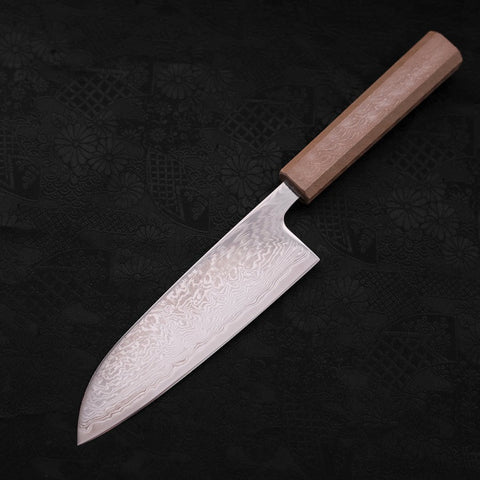 Santoku SLD Wellen Nickel Damast Weißer Urushi Griff 165mm-[Musashi]-[Japan-Küchenmesser]