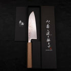 Santoku SLD Wellen Nickel Damast Weißer Urushi Griff 165mm-[Musashi]-[Japan-Küchenmesser]